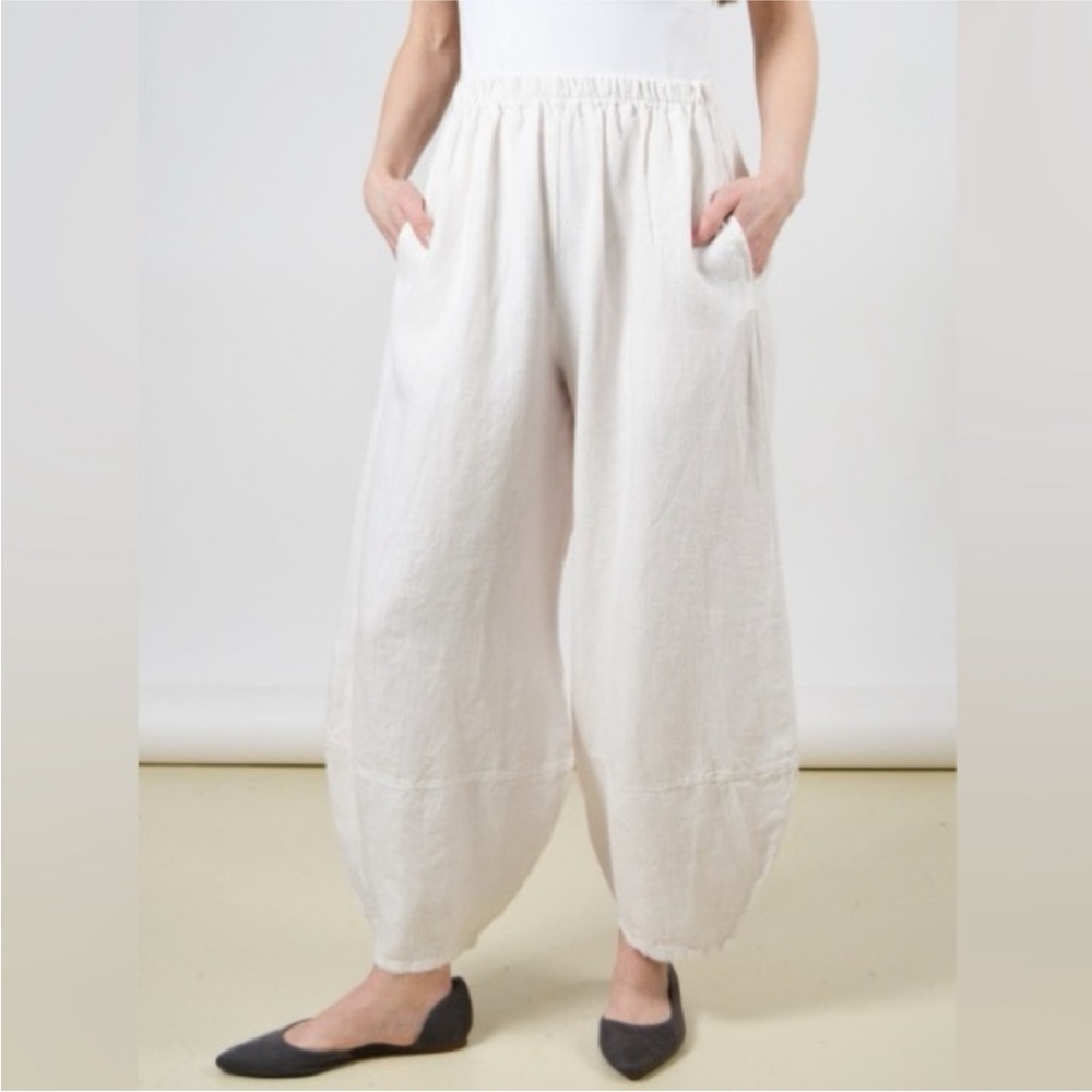 Bryn Walker Light Linen White Oliver Pant Wide Leg Women’s Sz XL